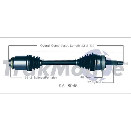 Surtrack Axle Cv Axle Shaft, Ka-8045 KA-8045